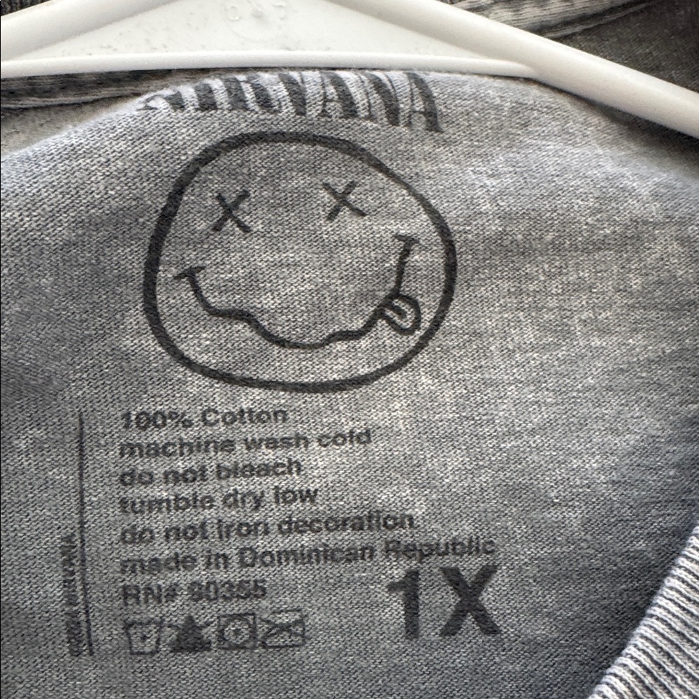 Upcycled Nirvana Gray and Pink Tie-Dye Sweatshirt NWOT - Picture 12 of 13
